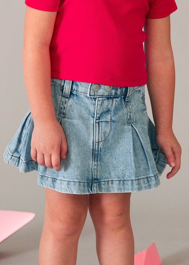 Minigonna In Denim Chiaro