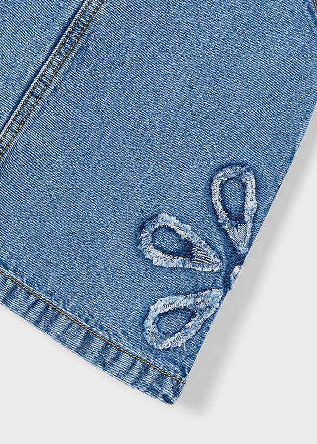 Salopette A Gonna In Denim Light Blue