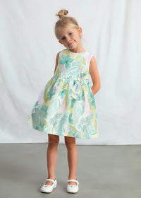 Vestito Smanicato Bambina Con Stampa Floreale