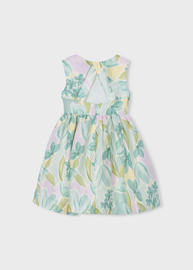 Vestito Smanicato Bambina Con Stampa Floreale