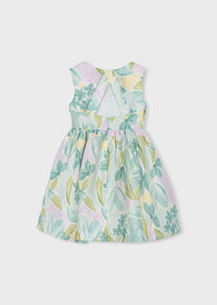 Vestito Smanicato Bambina Con Stampa Floreale