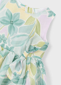 Vestito Smanicato Bambina Con Stampa Floreale