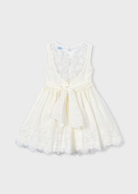 Vestito Elegante Smanicato Crema