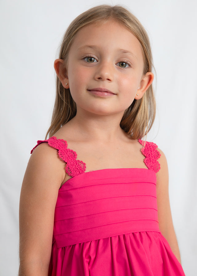 Vestito Elegante Color Fragola