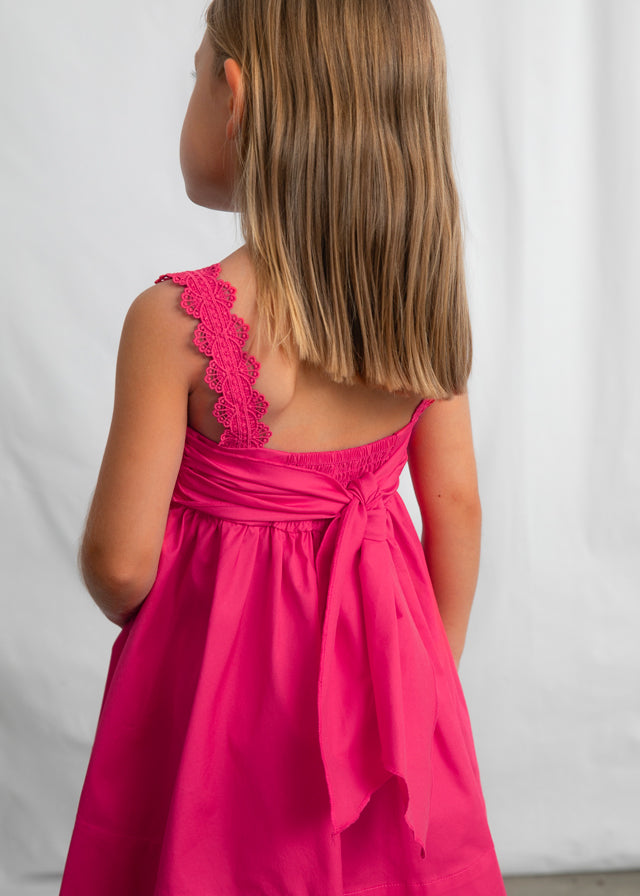 Vestito Elegante Color Fragola