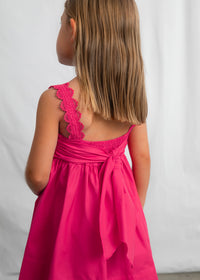 Vestito Elegante Color Fragola
