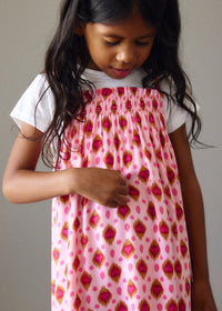 Set 2 Pezzi T-Shirt Bianca E Abito Rosa