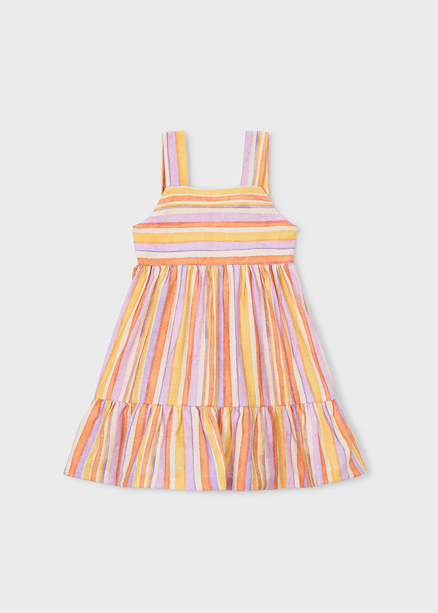 Vestito Prendisole A Righe Multicolor