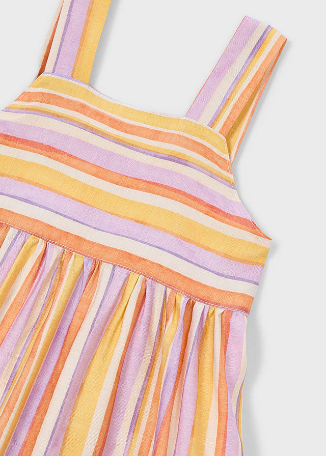 Vestito Prendisole A Righe Multicolor