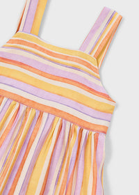Vestito Prendisole A Righe Multicolor