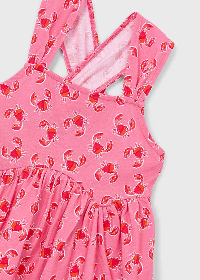 Vestitino Bretelline Stampato Geranio