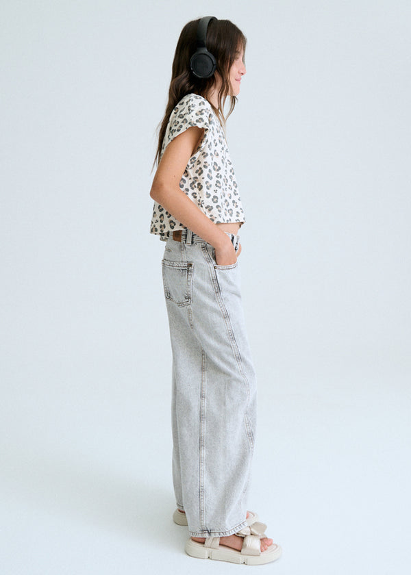 Maglietta Manica Corta Stampata Bianco