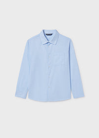 Camicia Manica Lunga Celeste