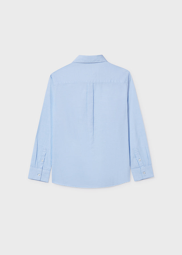 Camicia Manica Lunga Celeste
