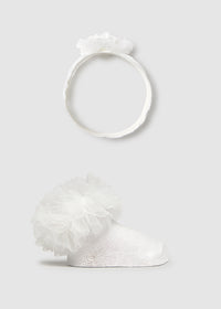 Set Cerchietto E Calzini Bianco