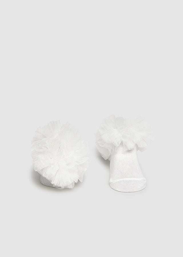 Set Cerchietto E Calzini Bianco