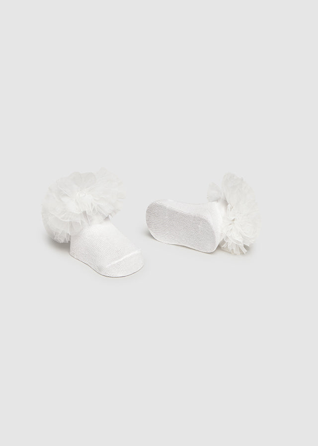 Set Cerchietto E Calzini Bianco