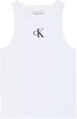 Canotta Bianca Con Logo