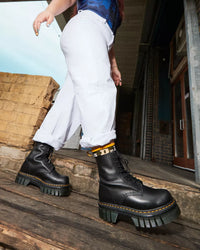 Audrick 8-Eye Boot Black Nappa Lux