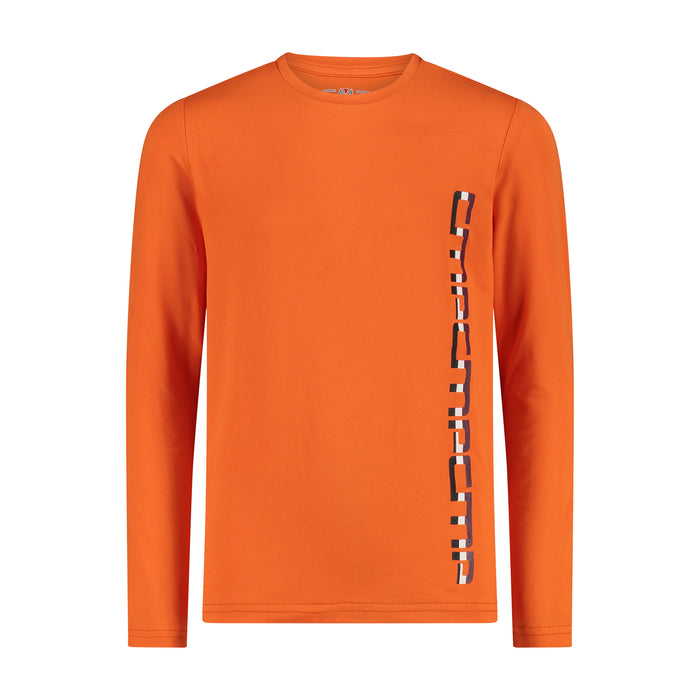 T-Shirt Stretch Manica Lunga Arancio