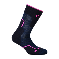 Calzini Trekking In Lana Blu Viola