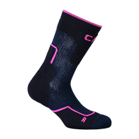 Calzini Trekking In Lana Blu Viola