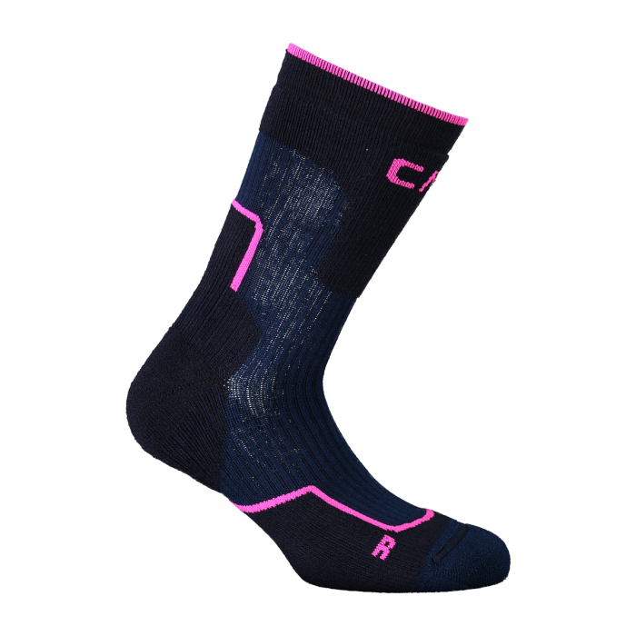 Calzini Trekking In Lana Blu Viola