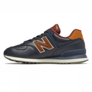 Sneaker 574 Leather Blu Brown