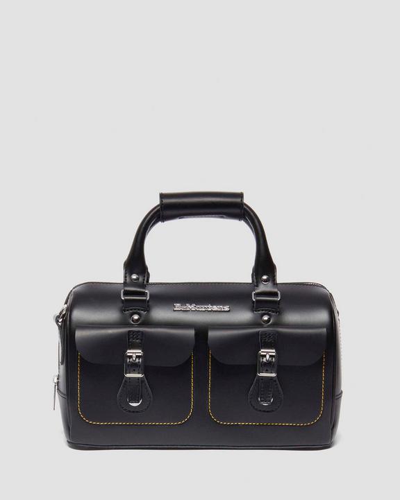 Borsa Cartella con manico superiore nera Kiev liscia