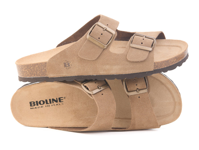 Ciabatta Bio Due Fibbie Tortora