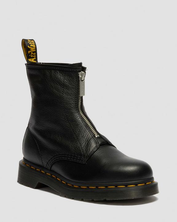 Anfibio 1460 Virginia Nero Con Zip Centrale