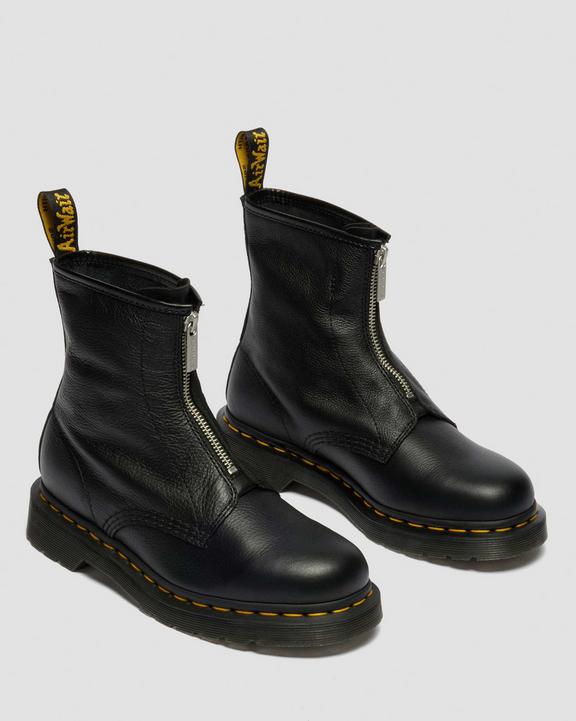 Anfibio 1460 Virginia Nero Con Zip Centrale