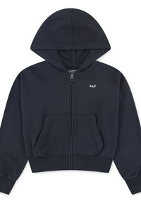 Felpa Zip Con Cappuccio Antracite