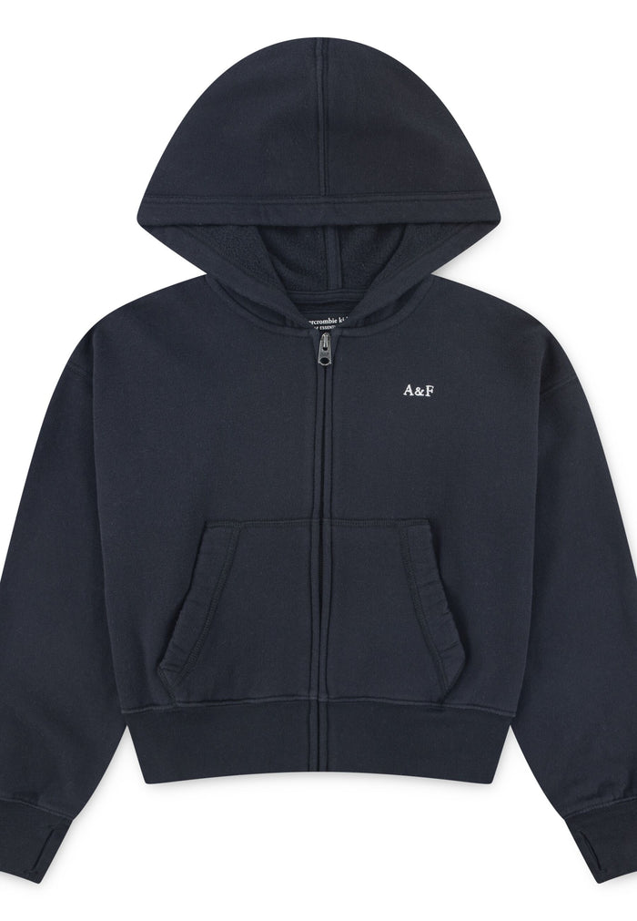 Felpa Zip Con Cappuccio Antracite