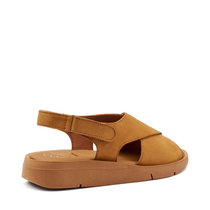 Sandalo Morbido In Nabuk Caramel
