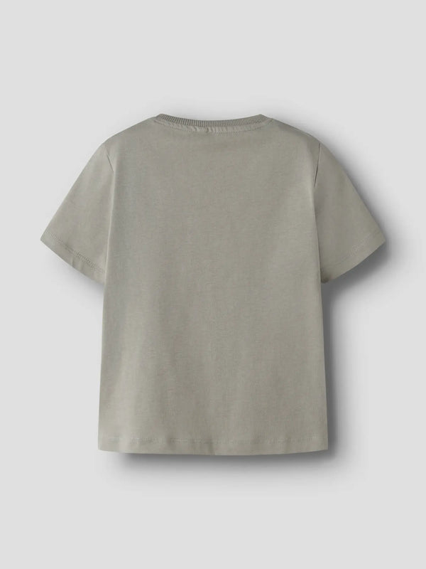 T-Shirt Bambino Grigia Fire Rescue Con Orsetto Pompiere