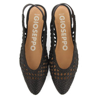 Ballerina Slingback Nera Intrecciata