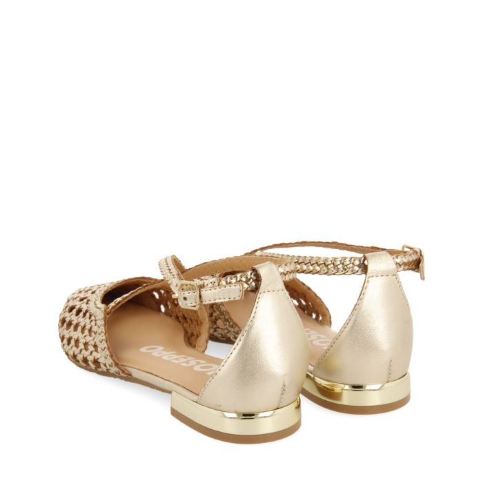 Ballerina Slingback Intrecciata Oro