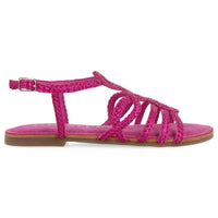 Sandalo Fascette Basso Fuxia