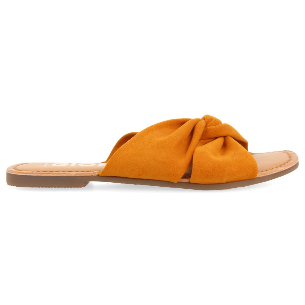 Sandalo Ciabatta Fascia Nodo Arancione