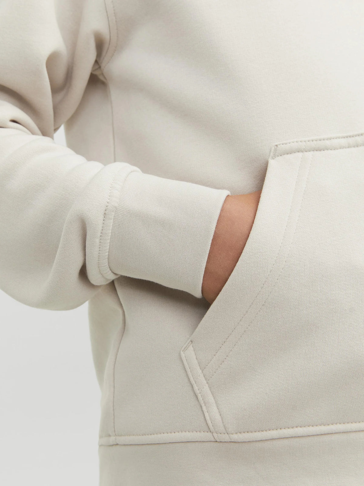 Felpa Con Cappuccio Beige