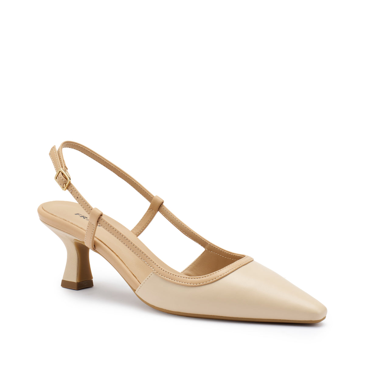 Slingback Con Tacco Nappa Beige