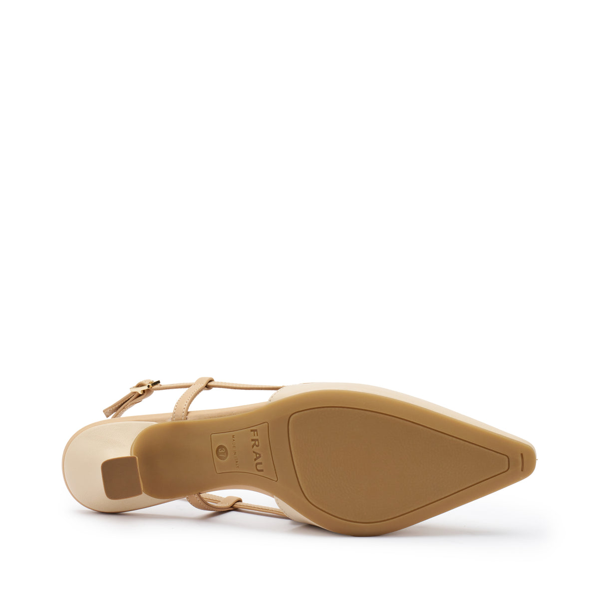 Slingback Con Tacco Nappa Beige