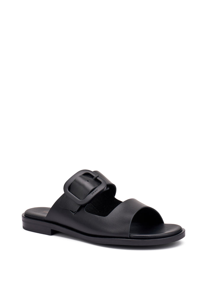 Sandalo Ciabatta Marrone Con Maxy Fibbia