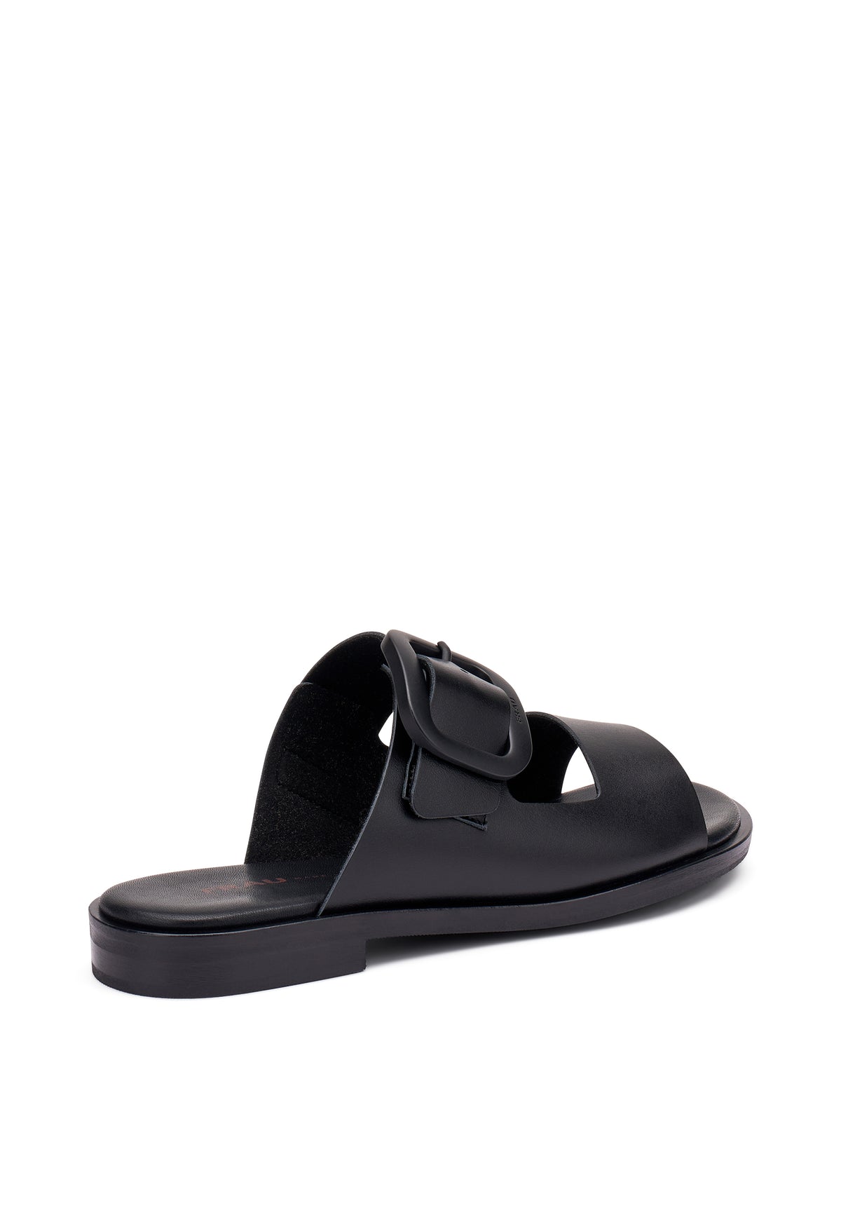 Sandalo Ciabatta Marrone Con Maxy Fibbia