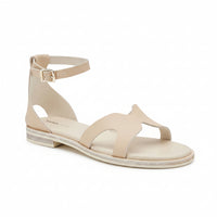 Sandalo Con Cinturino Beige