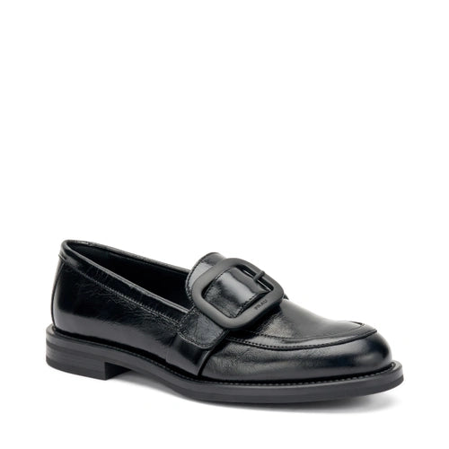 Mocassino Da Donna Con Fibbia Nero