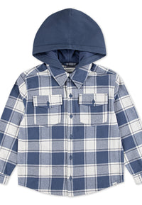 Camicia Flanella A Quadri Con Cappuccio