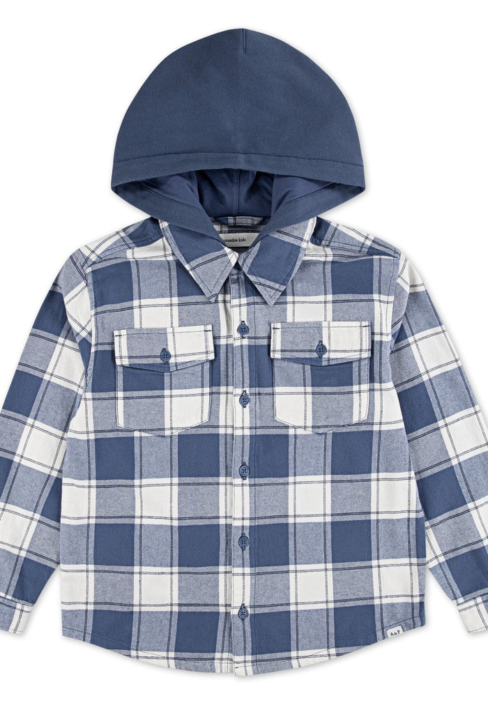 Camicia Flanella A Quadri Con Cappuccio