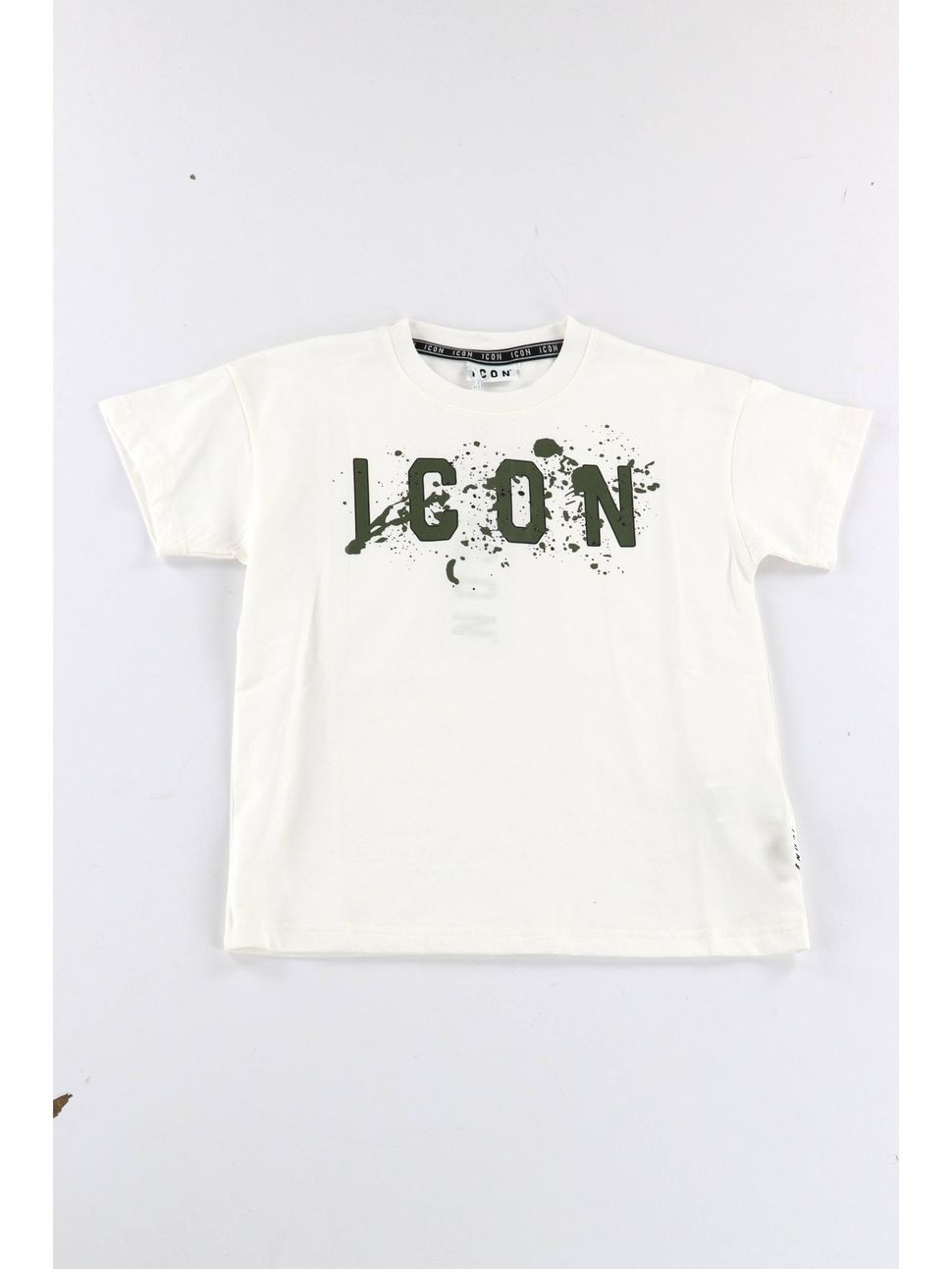 T-shirt Bianca Con Logo Verde